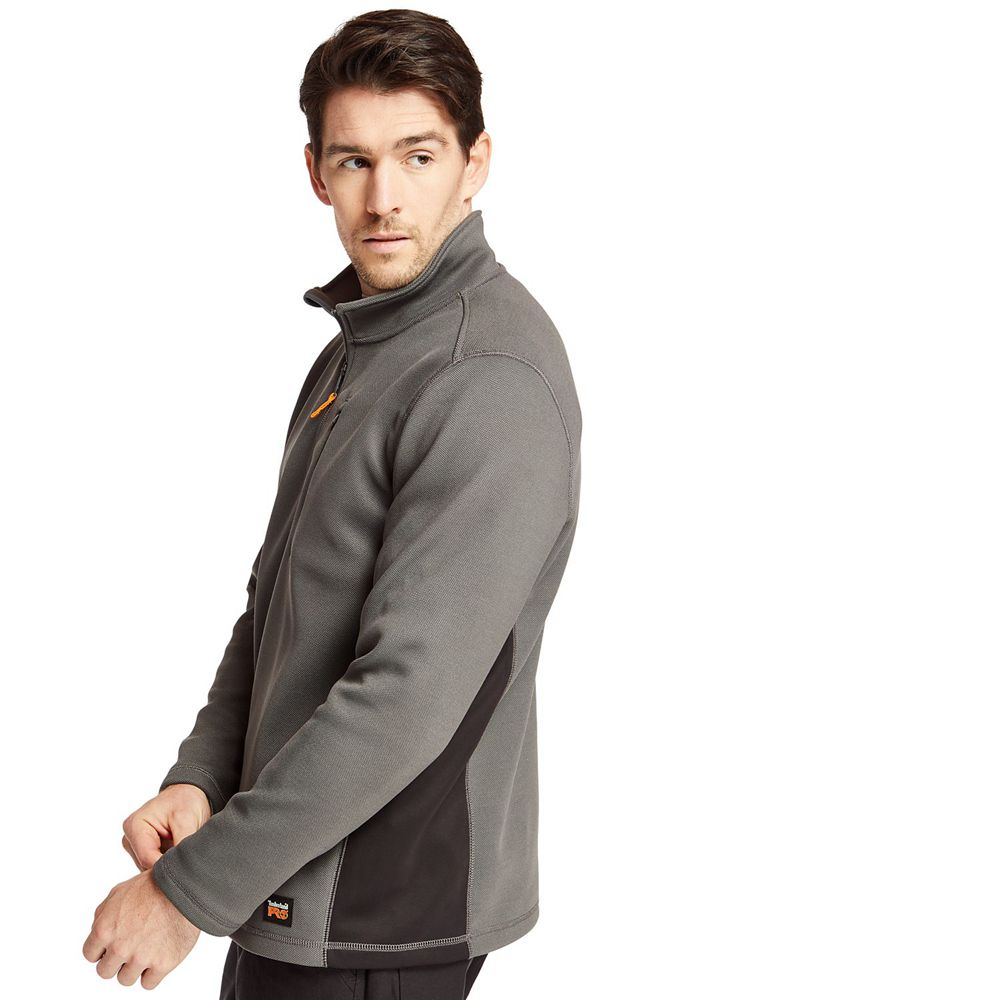 Timberland Φουτερ Ανδρικα Βαθυ Γκρι - Pro® Studwall Quarter-Zip Textured Fleece - Greece 0126793-TW